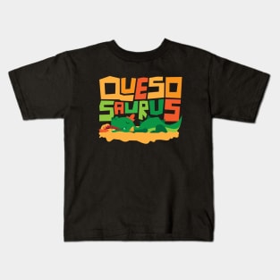 Quesosaurus Queso Cheese Dip Dinosaur Kids T-Shirt